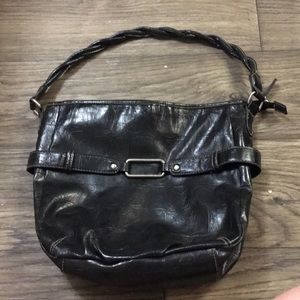 Stylish Black Leather Shoulder Bag